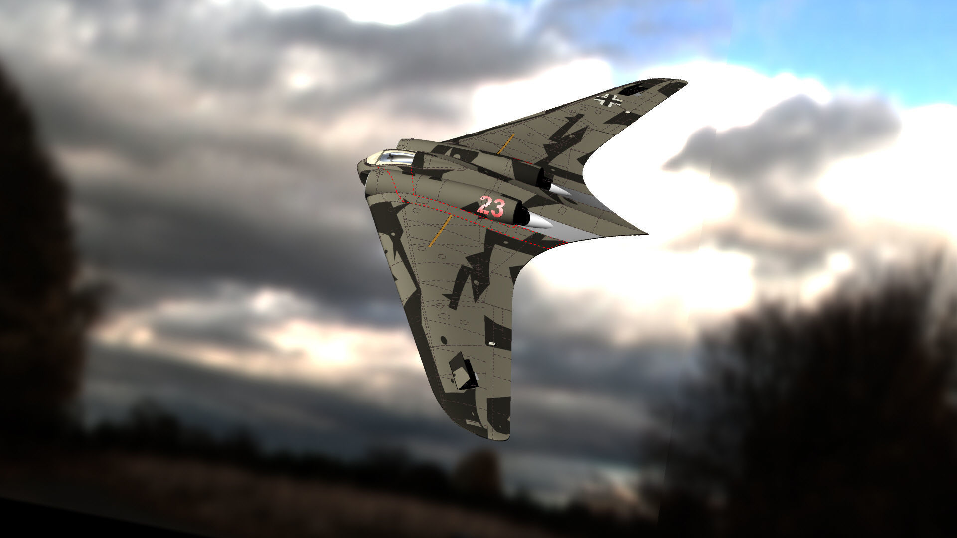 Horten IX V3 229  Scale RC Model 3D model_2
