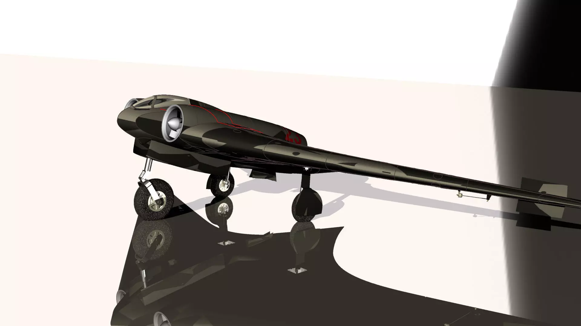 Horten IX V3 229  Scale RC Model 3D model_0
