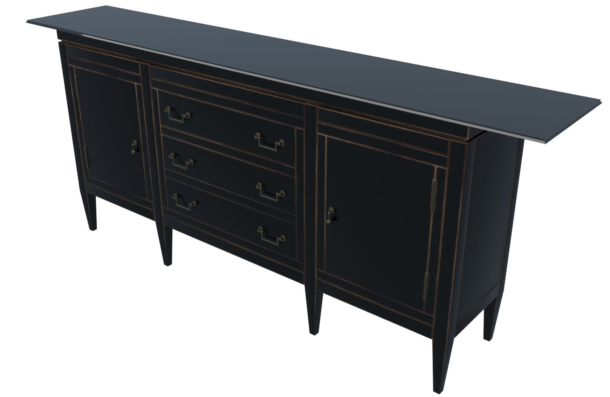 Console 1 sideboard with drawers 3D model_2
