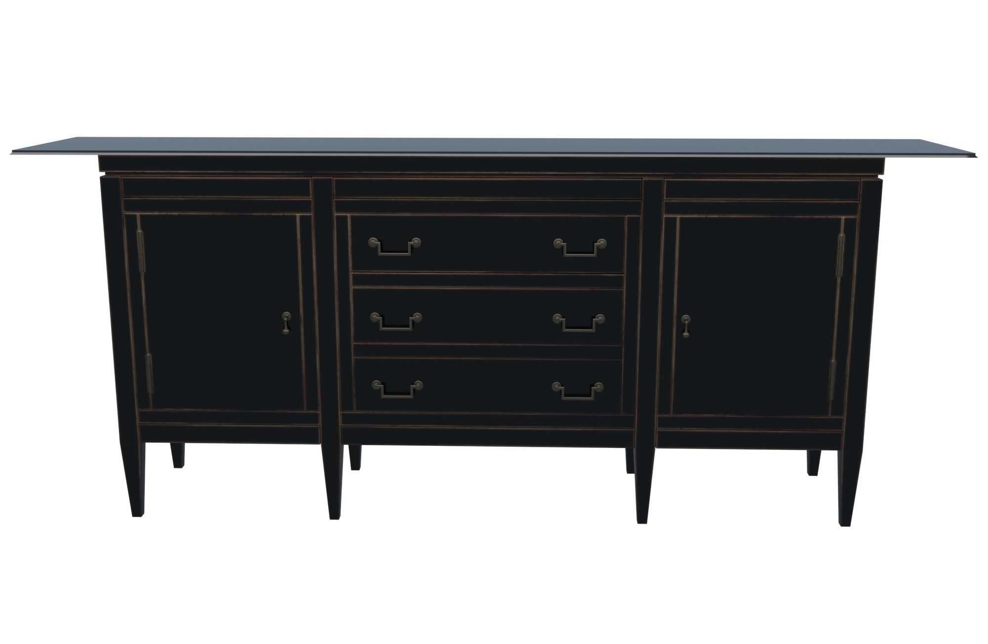 Console 1 sideboard with drawers 3D model_1