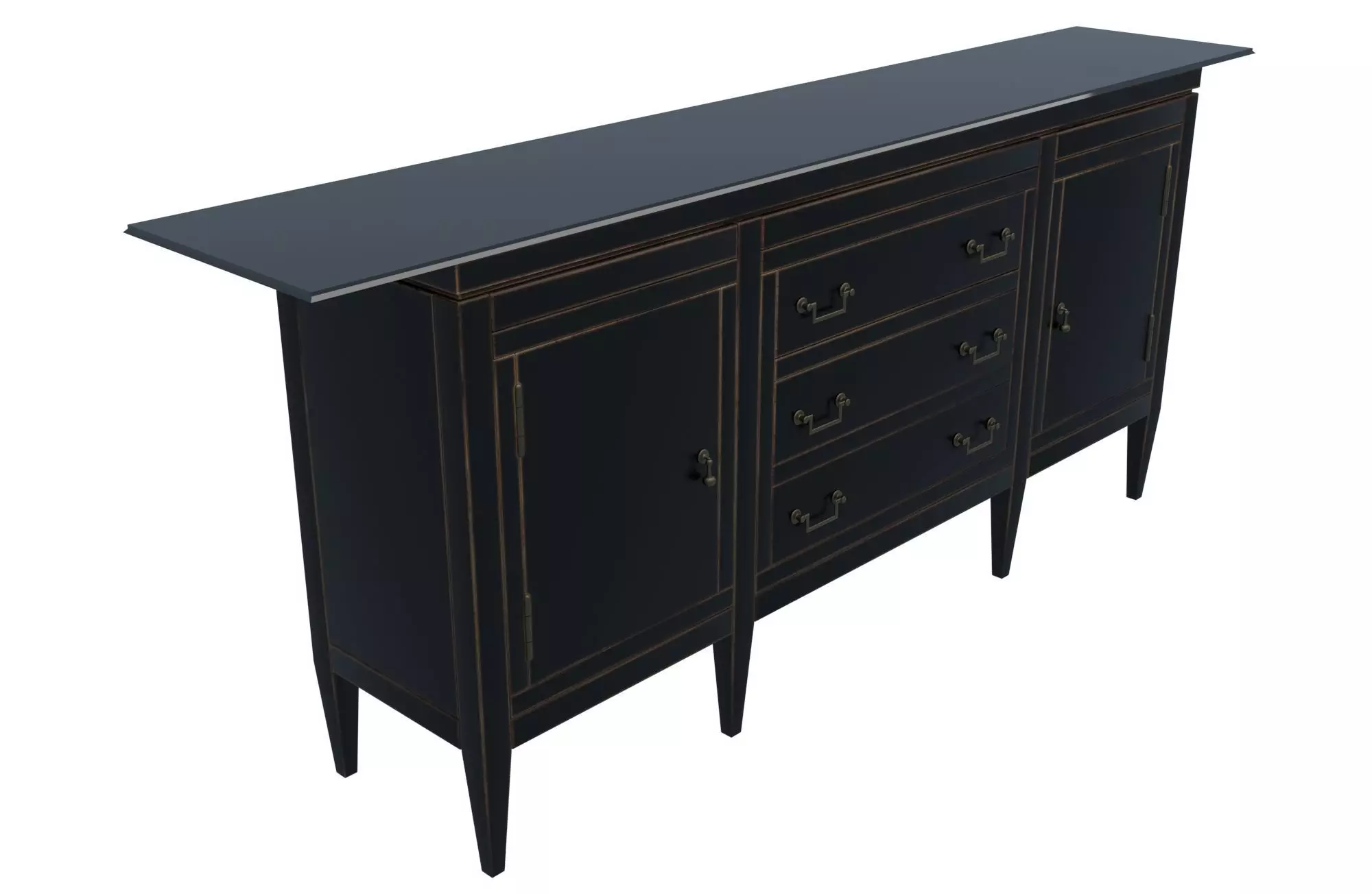 Console 1 sideboard with drawers 3D model_0