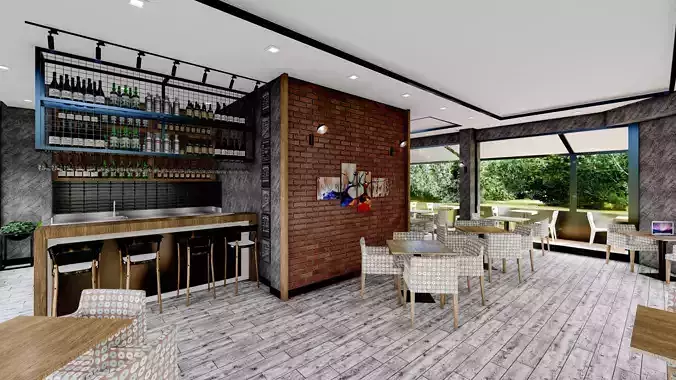 Cafe and restaurant -  interior design