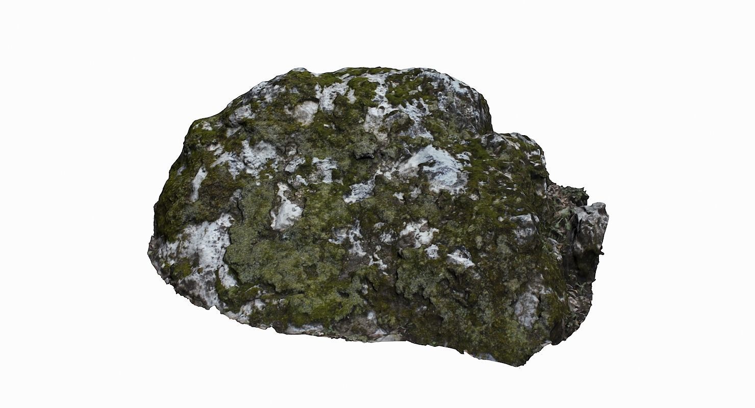 Mossy Rock Low-poly 3D model_1