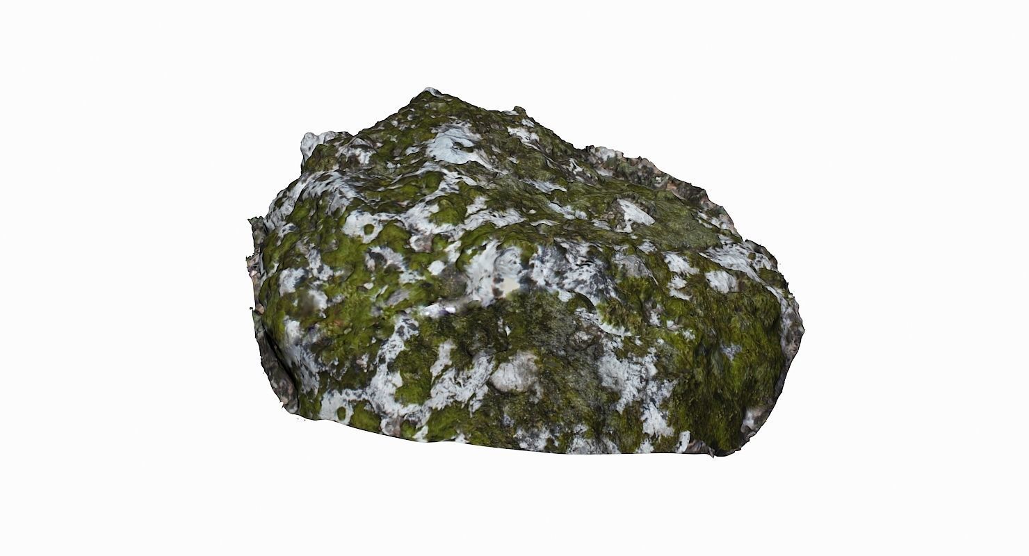 Mossy Rock Low-poly 3D model_5