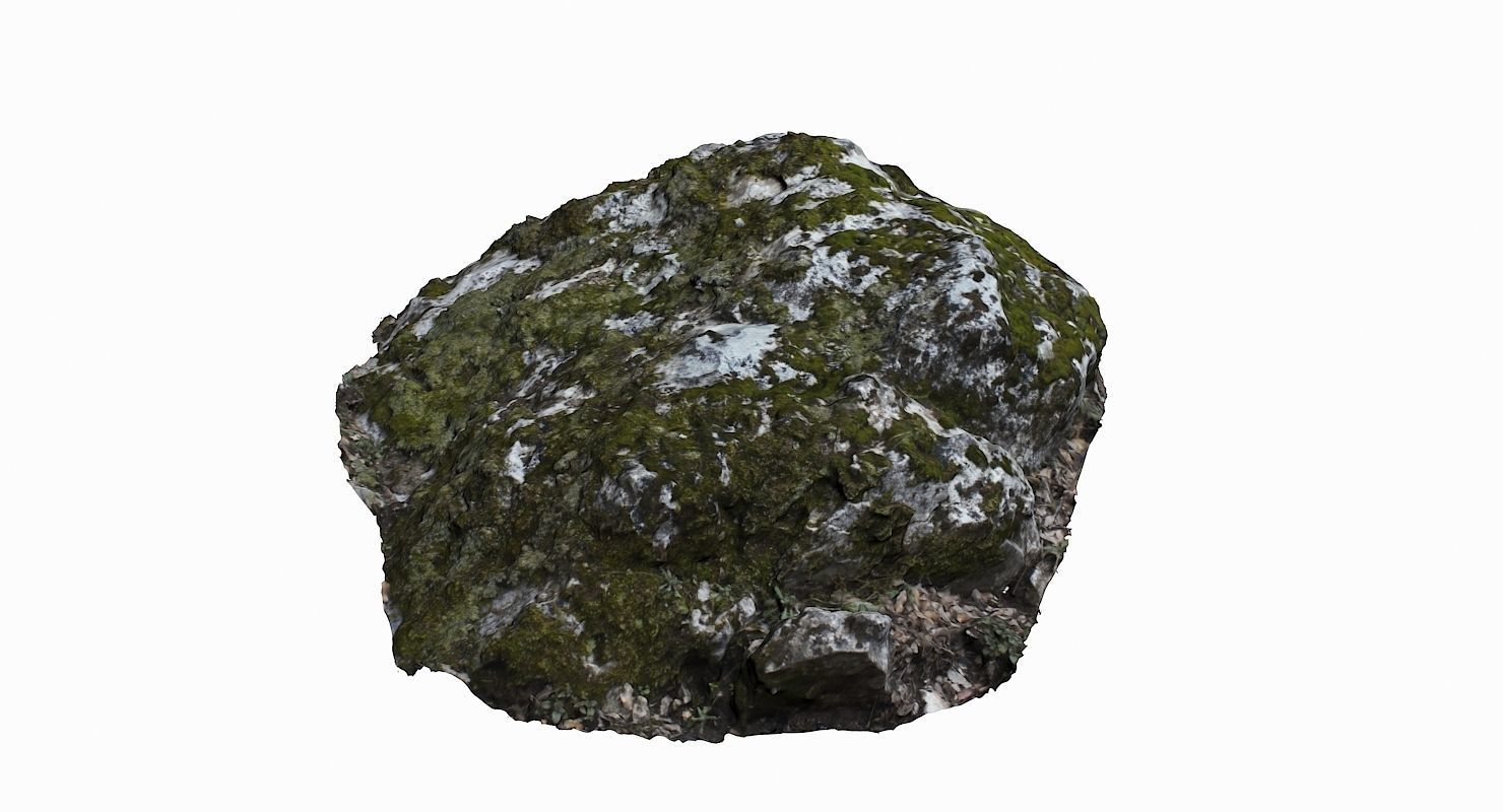 Mossy Rock Low-poly 3D model_2