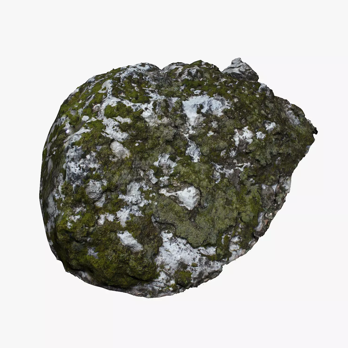 Mossy Rock Low-poly 3D model_0