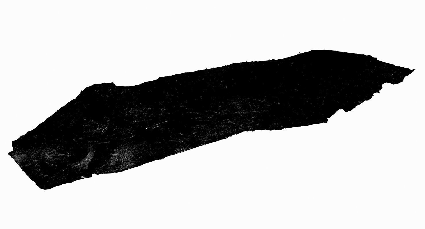 Pathway piece of dirt and rocks Low-poly 3D model_8