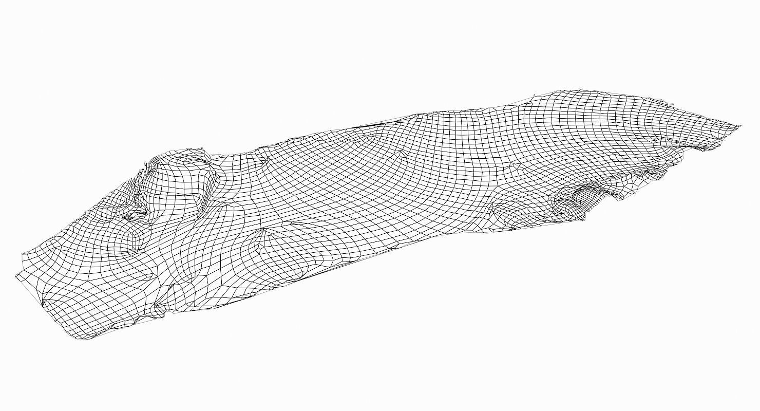 Pathway piece of dirt and rocks Low-poly 3D model_7