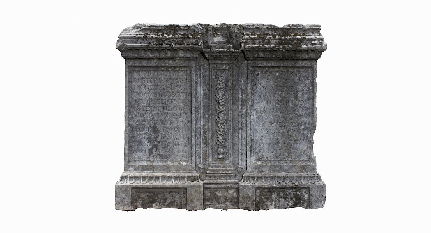Tombstone roman tomb Low-poly 3D model_4