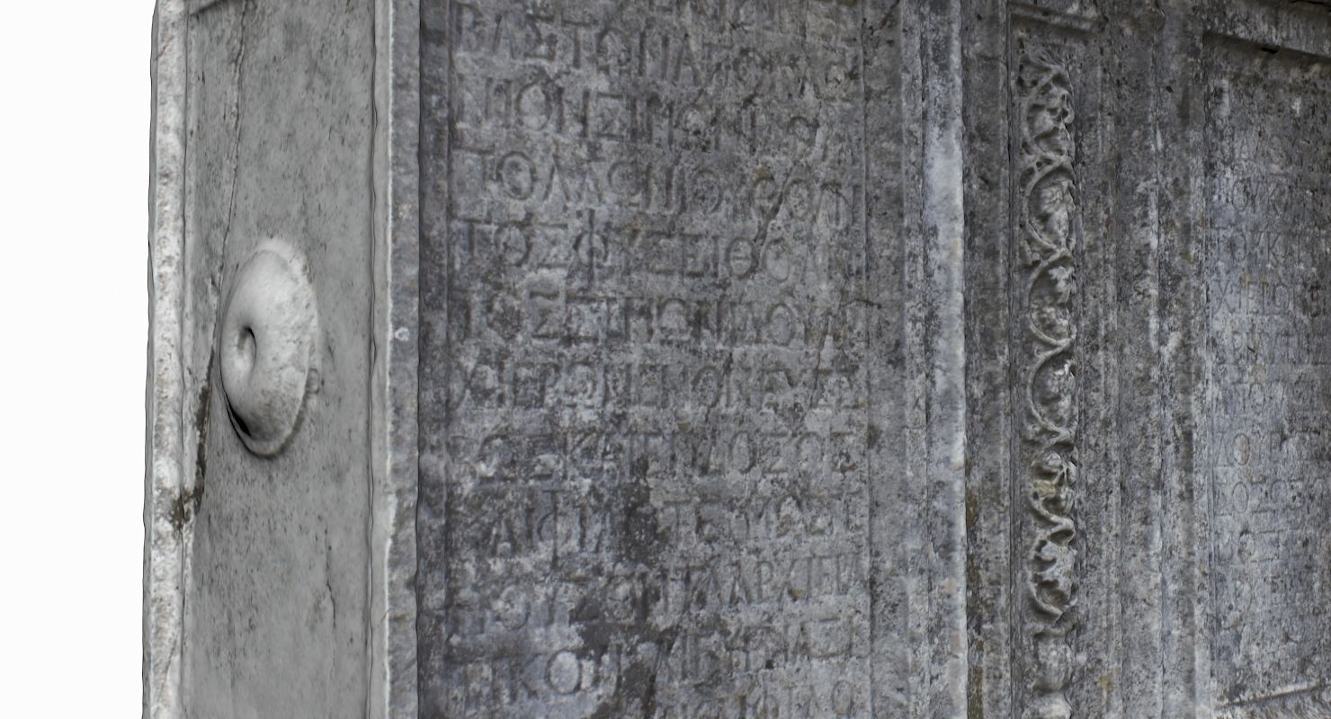 Tombstone roman tomb Low-poly 3D model_10