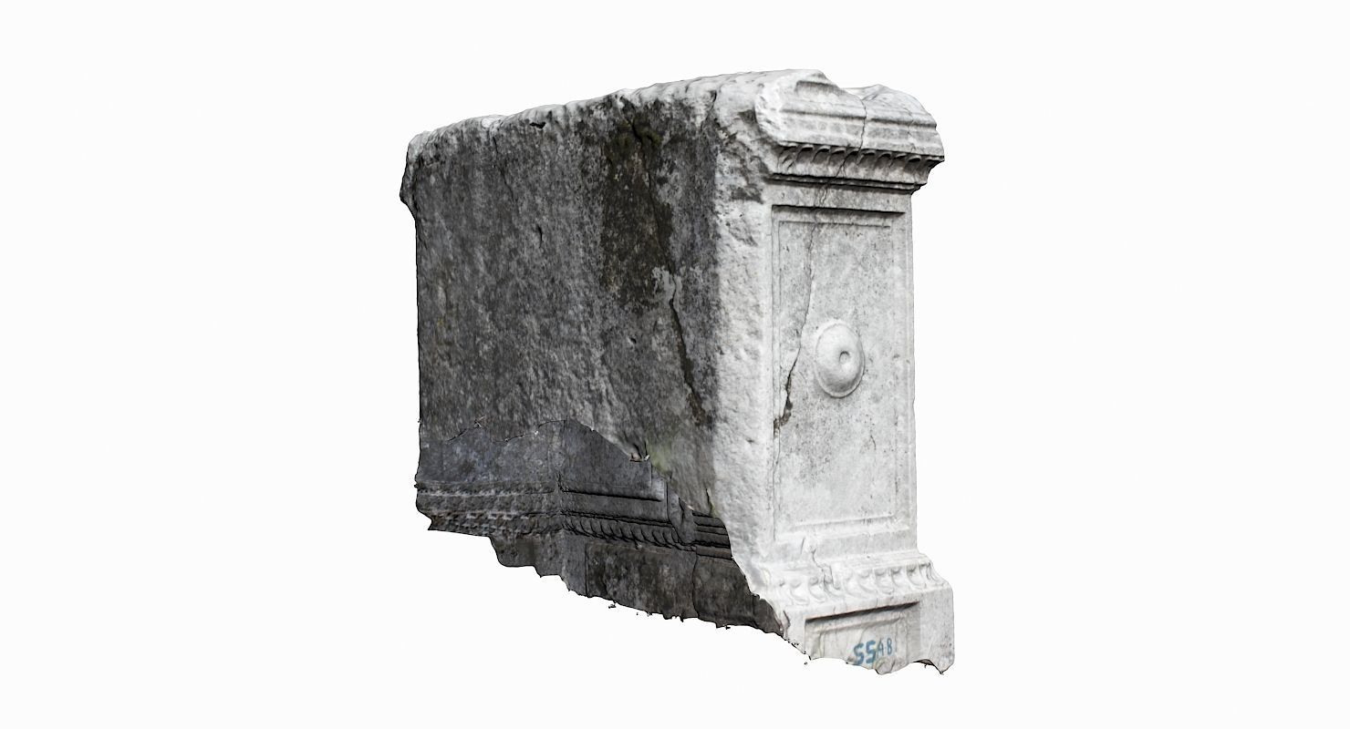 Tombstone roman tomb Low-poly 3D model_7