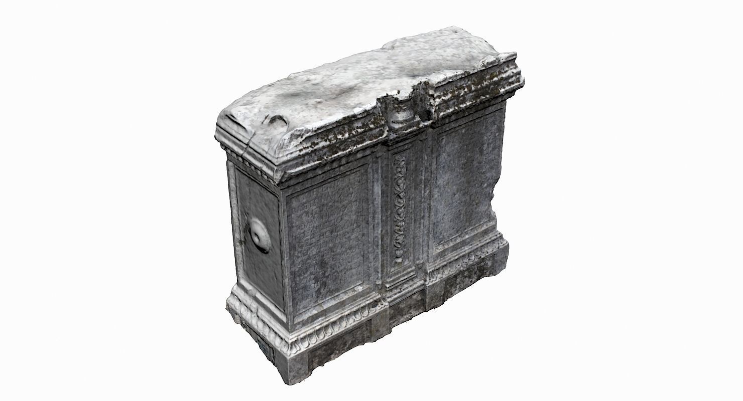 Tombstone roman tomb Low-poly 3D model_8