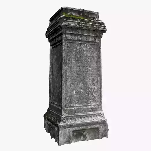 Tombstone old stone column