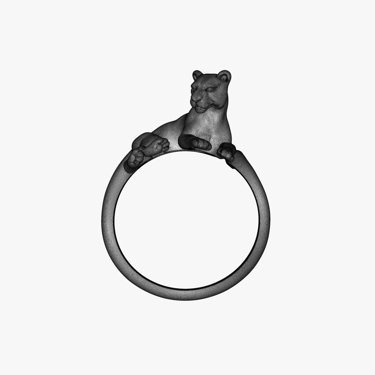 Ring Lioness V1 3D print model_14