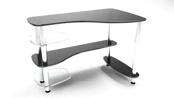 The Glass Office Table - 3ds Max Model