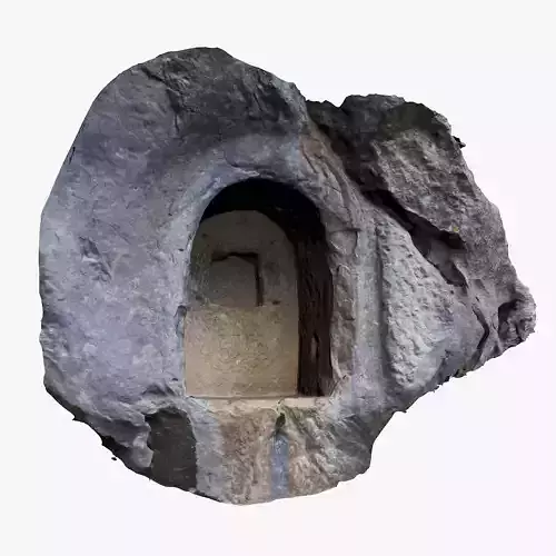 Cavity Rock Low-poly 3D model