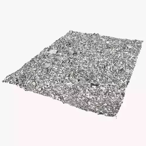 Gravel rug made of Low-poly 3D model