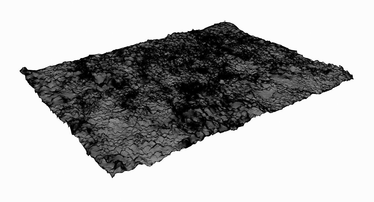 Gravel rug made of Low-poly 3D model_7