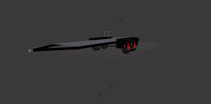 Custom 16 foot car trailer Free 3D model_0