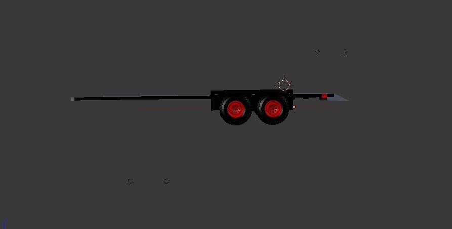Custom 16 foot car trailer Free 3D model_1