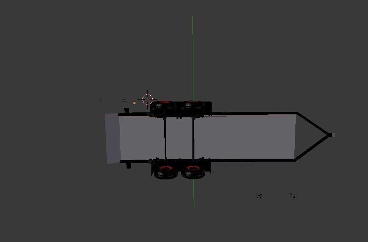 Custom 16 foot car trailer Free 3D model_4