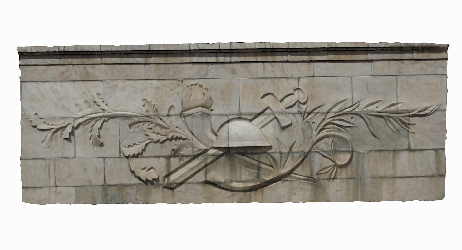 Relief Wall Low-poly 3D model_2