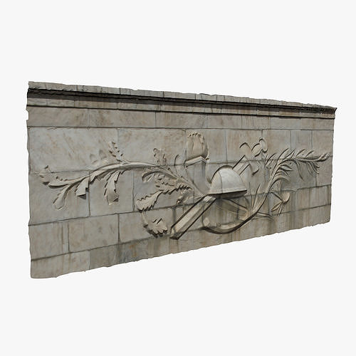 Relief Wall Low-poly 3D model