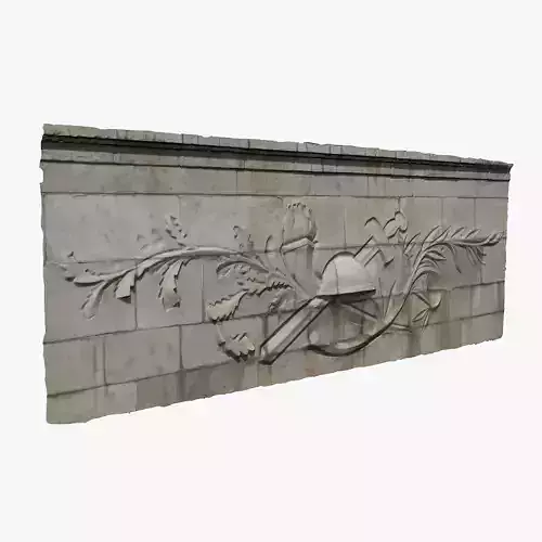 Relief Wall Low-poly 3D model