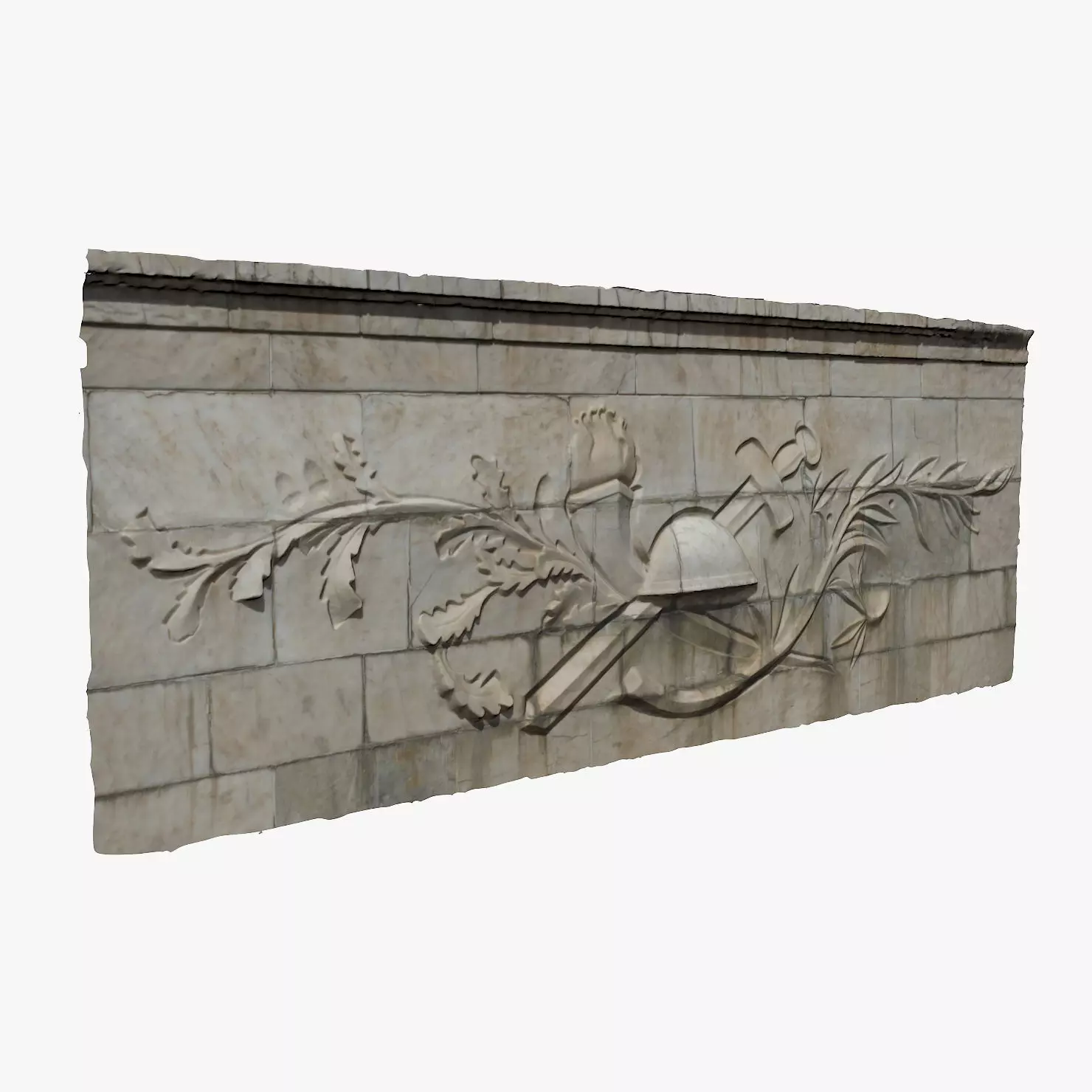 Relief Wall Low-poly 3D model_0