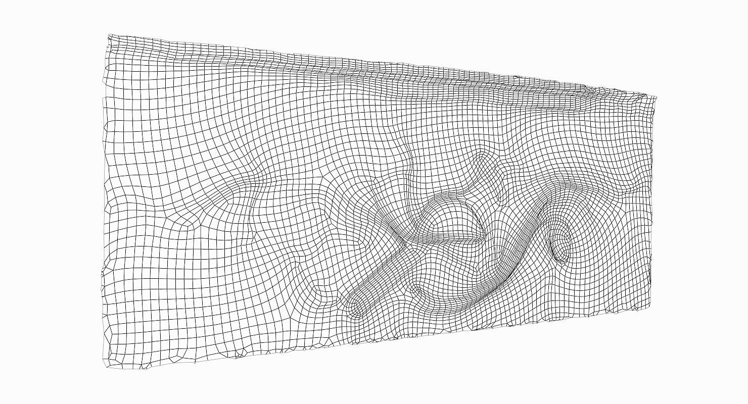 Relief Wall Low-poly 3D model_7