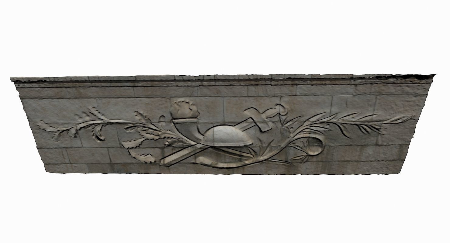 Relief Wall Low-poly 3D model_4