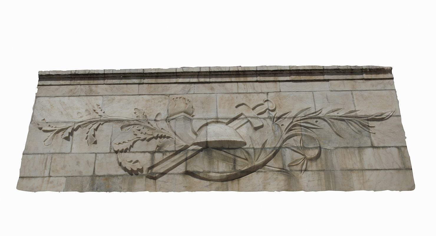 Relief Wall Low-poly 3D model_5