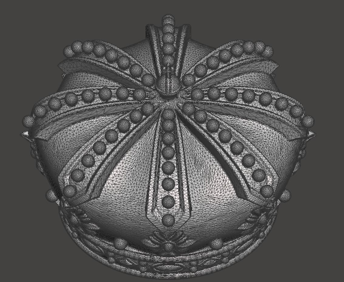 Royal Crown - 3d model for CNC - CFCRoyalCrown01 3D print model_20