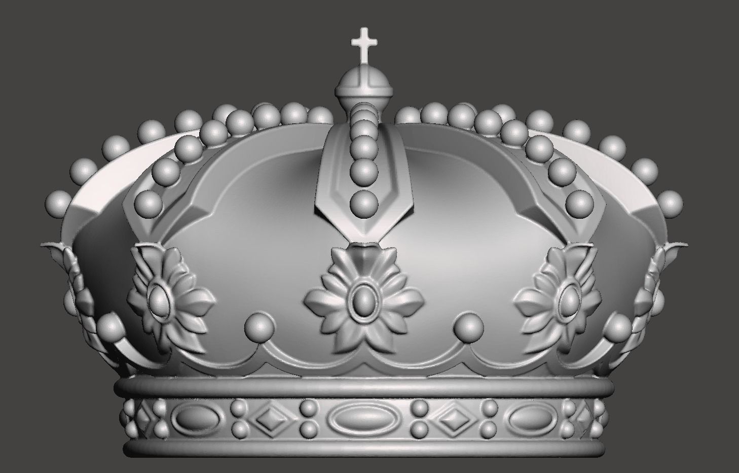 Royal Crown - 3d model for CNC - CFCRoyalCrown01 3D print model_2