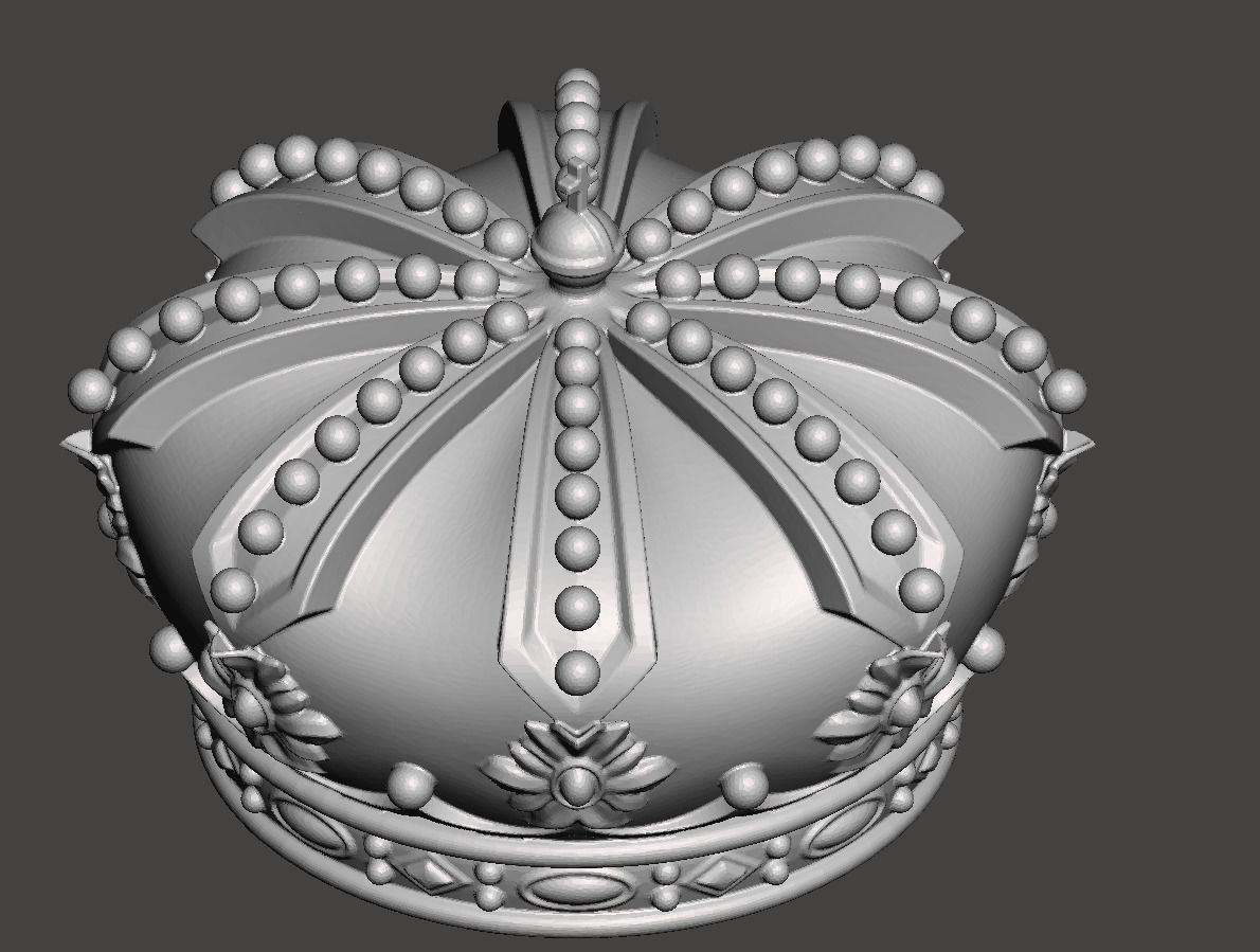 Royal Crown - 3d model for CNC - CFCRoyalCrown01 3D print model_24