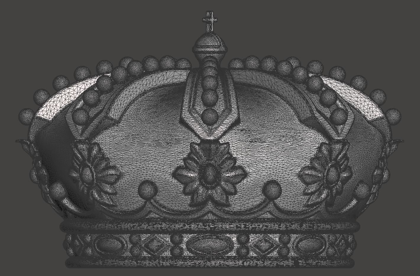 Royal Crown - 3d model for CNC - CFCRoyalCrown01 3D print model_14