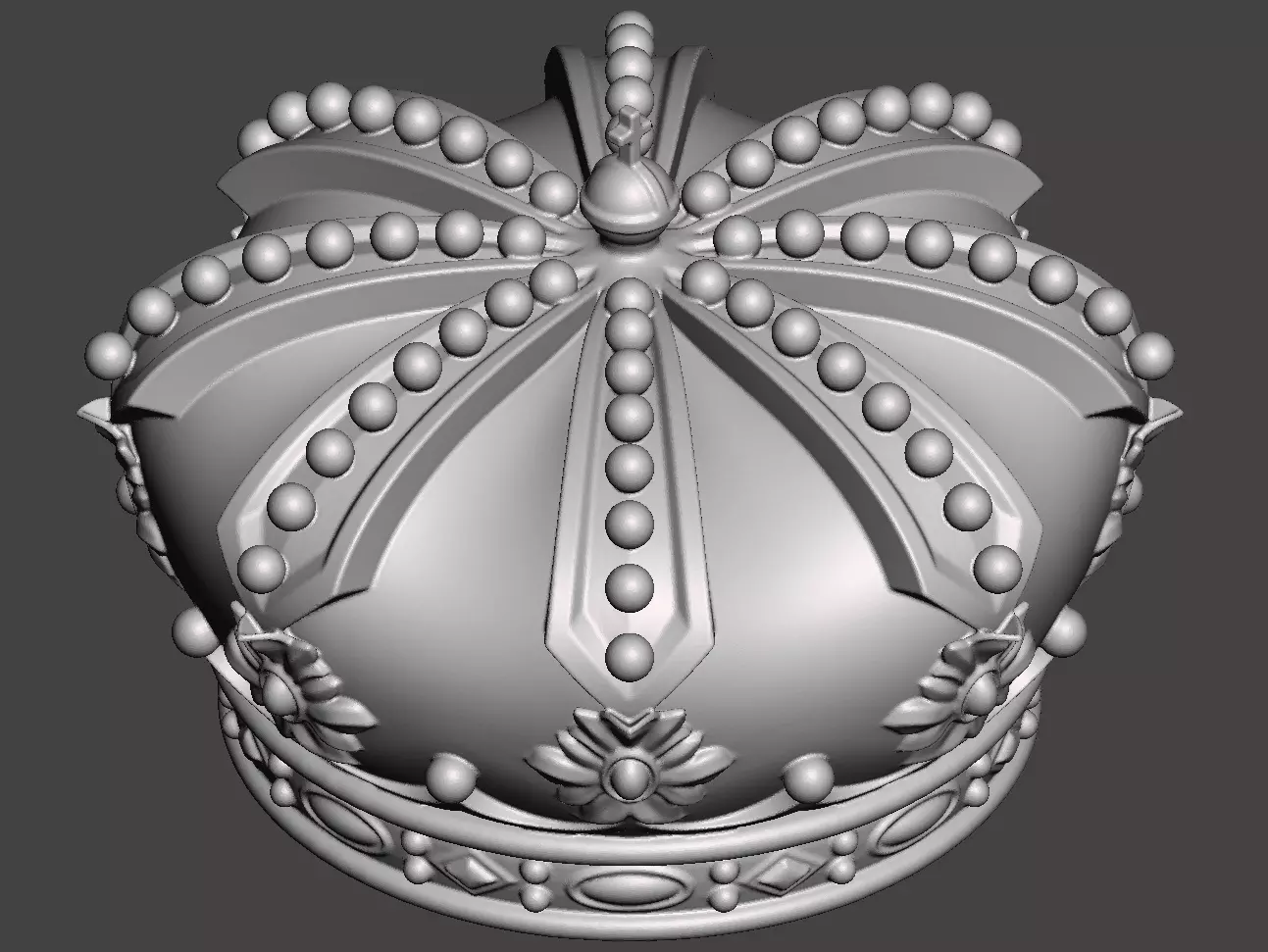 Royal Crown - 3d model for CNC - CFCRoyalCrown01 3D print model_0