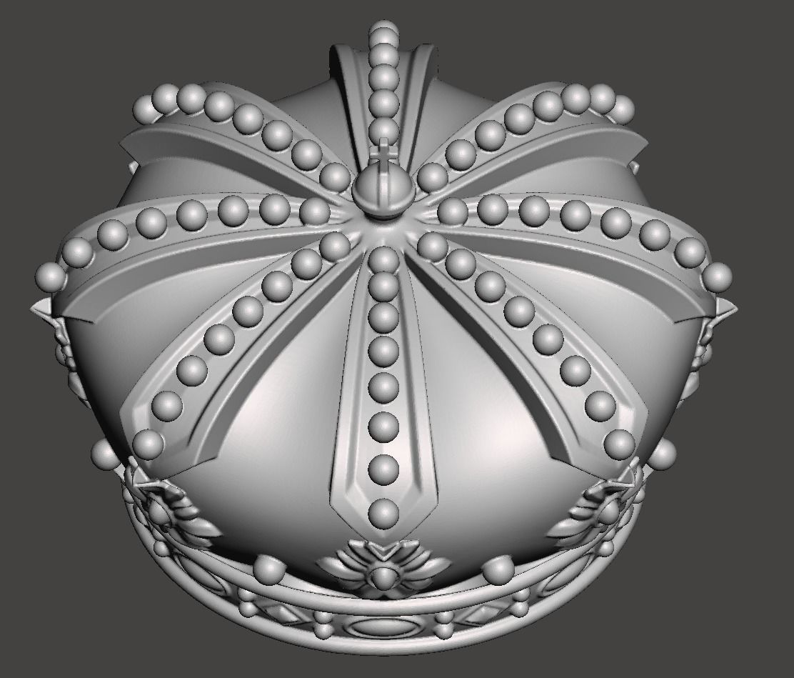 Royal Crown - 3d model for CNC - CFCRoyalCrown01 3D print model_4