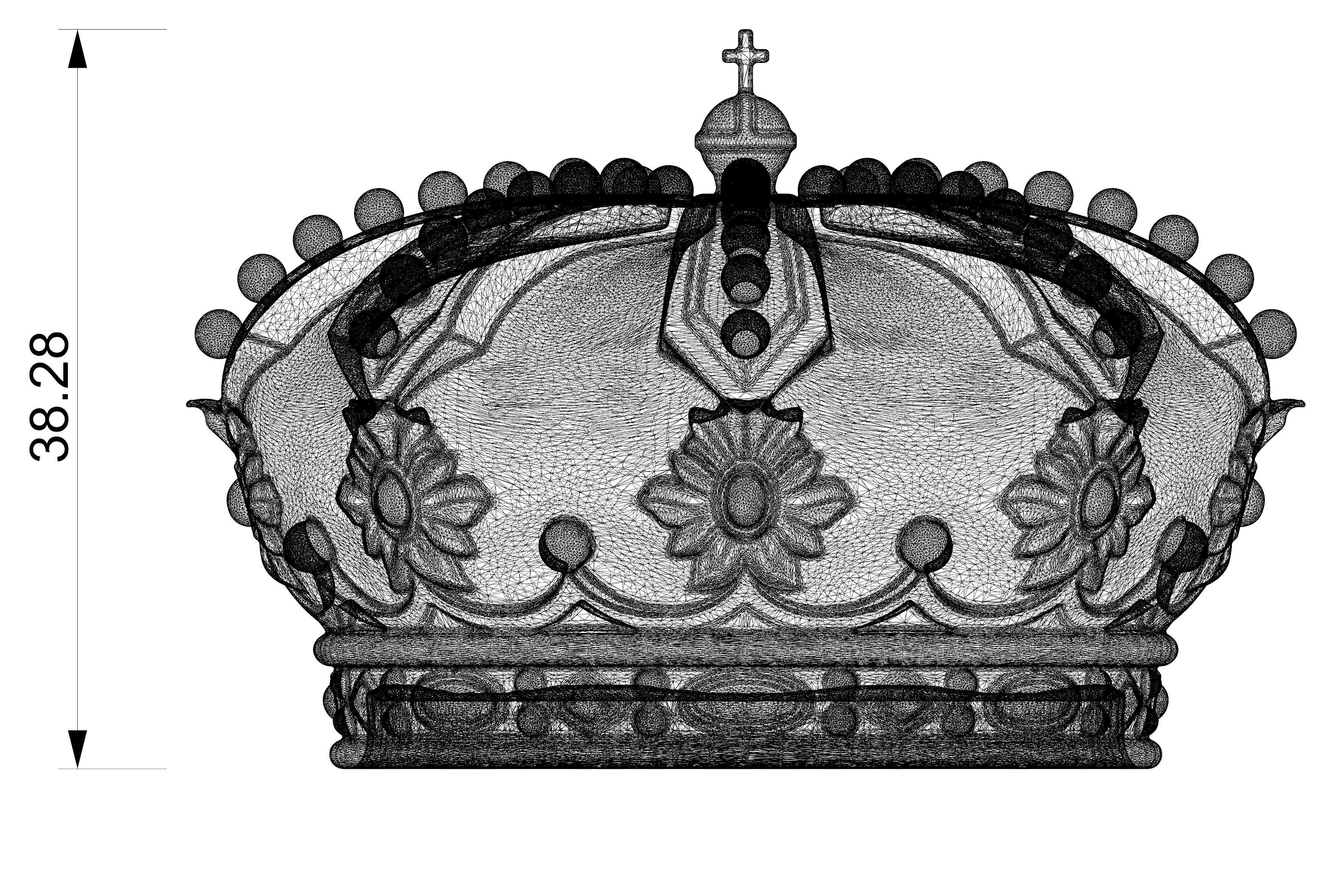 Royal Crown - 3d model for CNC - CFCRoyalCrown01 3D print model_13