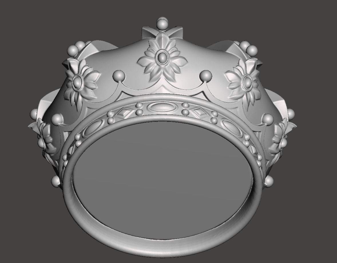 Royal Crown - 3d model for CNC - CFCRoyalCrown01 3D print model_6