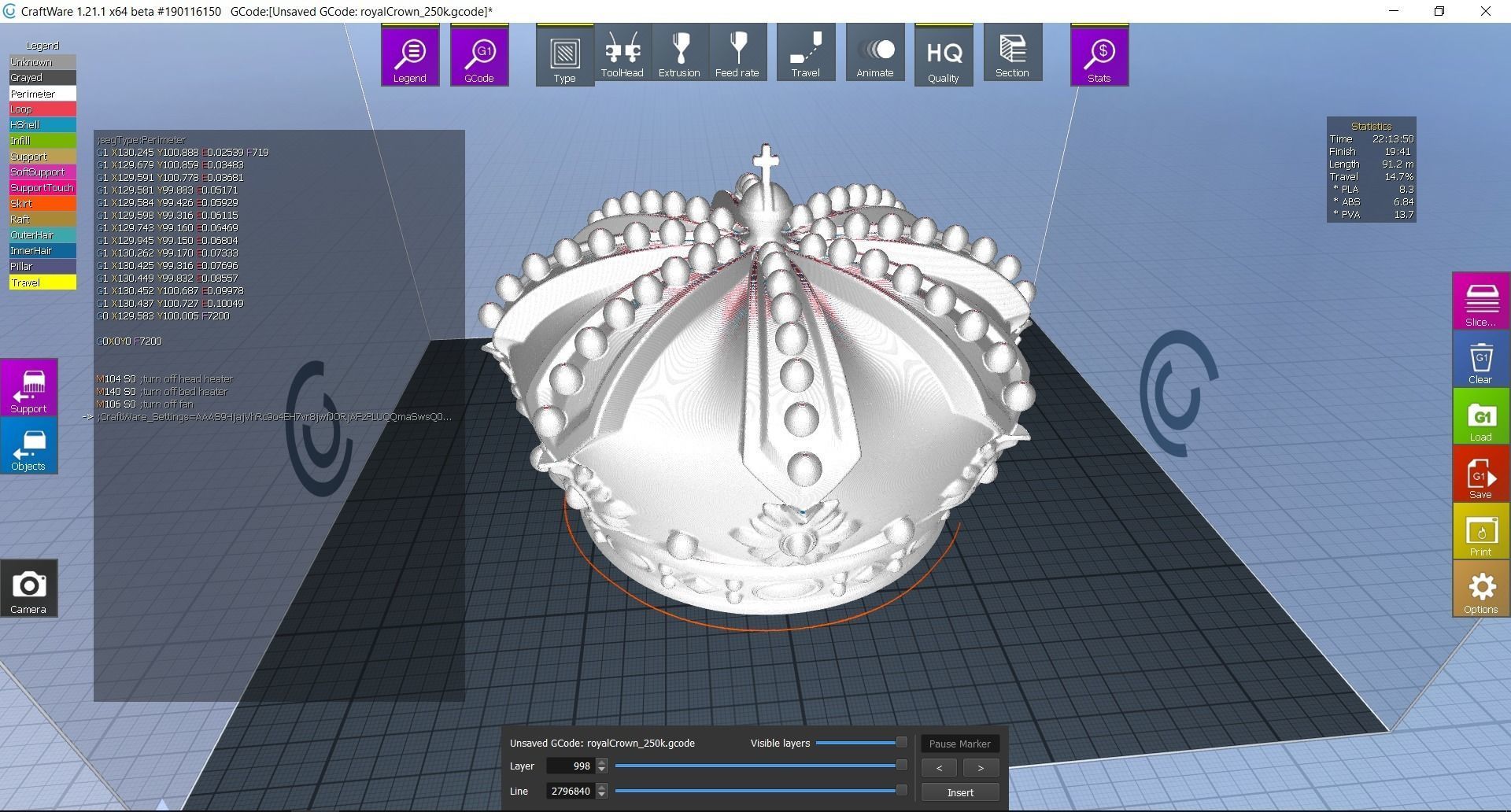 Royal Crown - 3d model for CNC - CFCRoyalCrown01 3D print model_10