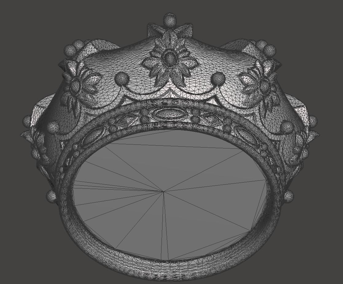 Royal Crown - 3d model for CNC - CFCRoyalCrown01 3D print model_23
