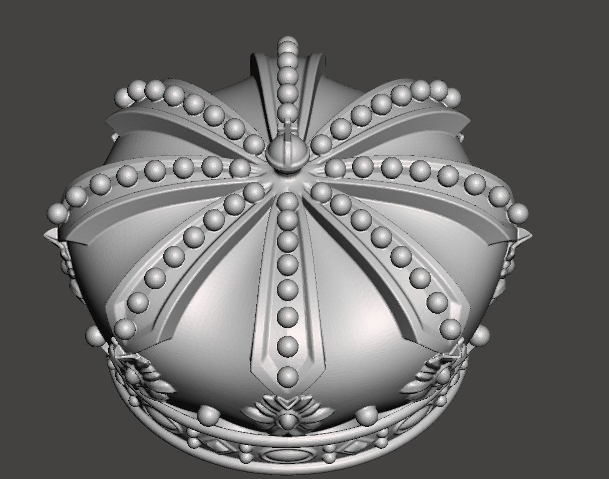Royal Crown - 3d model for CNC - CFCRoyalCrown01 3D print model_25