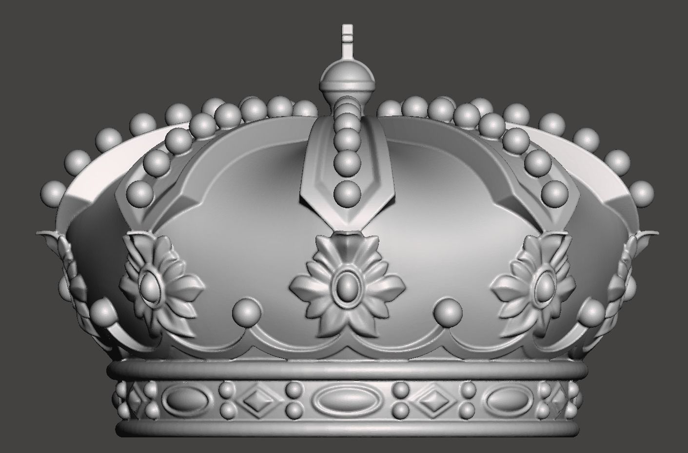 Royal Crown - 3d model for CNC - CFCRoyalCrown01 3D print model_3