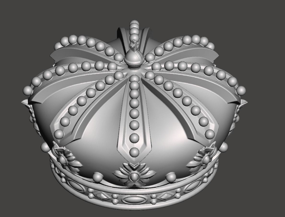 Royal Crown - 3d model for CNC - CFCRoyalCrown01 3D print model_5