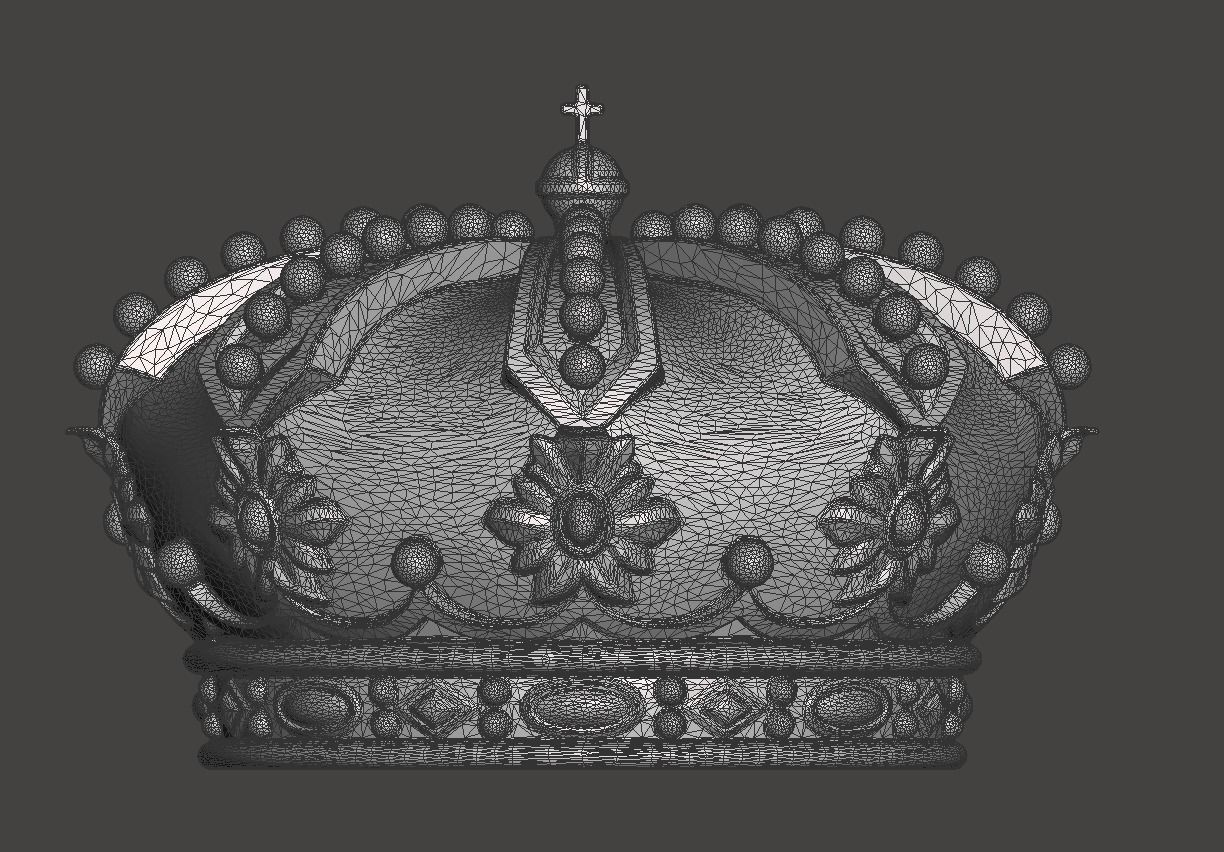 Royal Crown - 3d model for CNC - CFCRoyalCrown01 3D print model_22