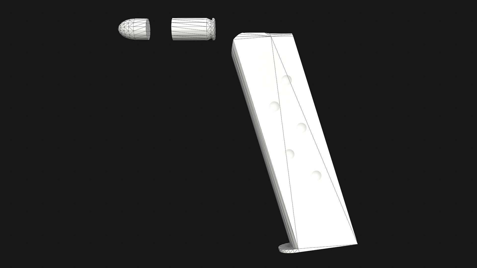 Colt M1911A1 Low-poly 3D model_21