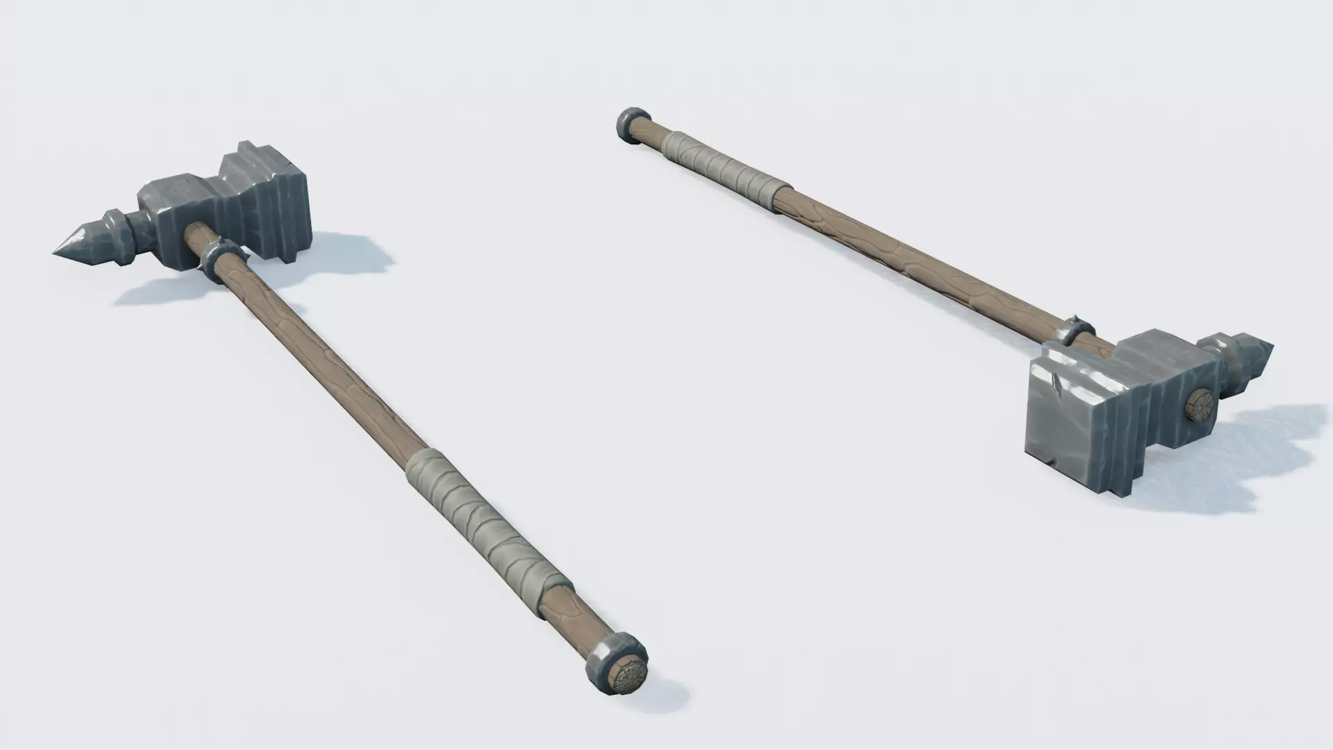 Handpainted Fantasy Mallet Low-poly 3D model