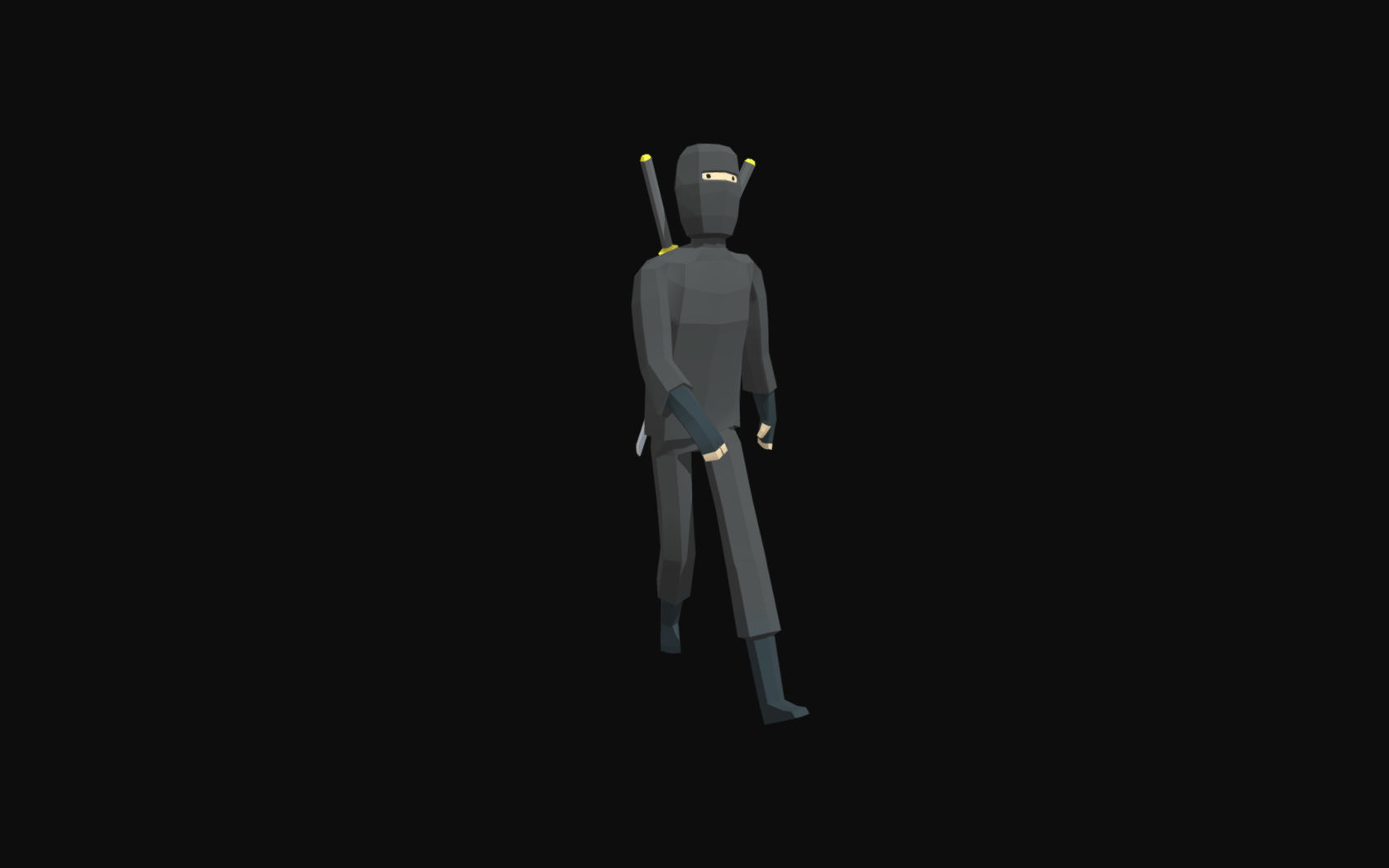 LowPoly Ninja Low-poly 3D model_1