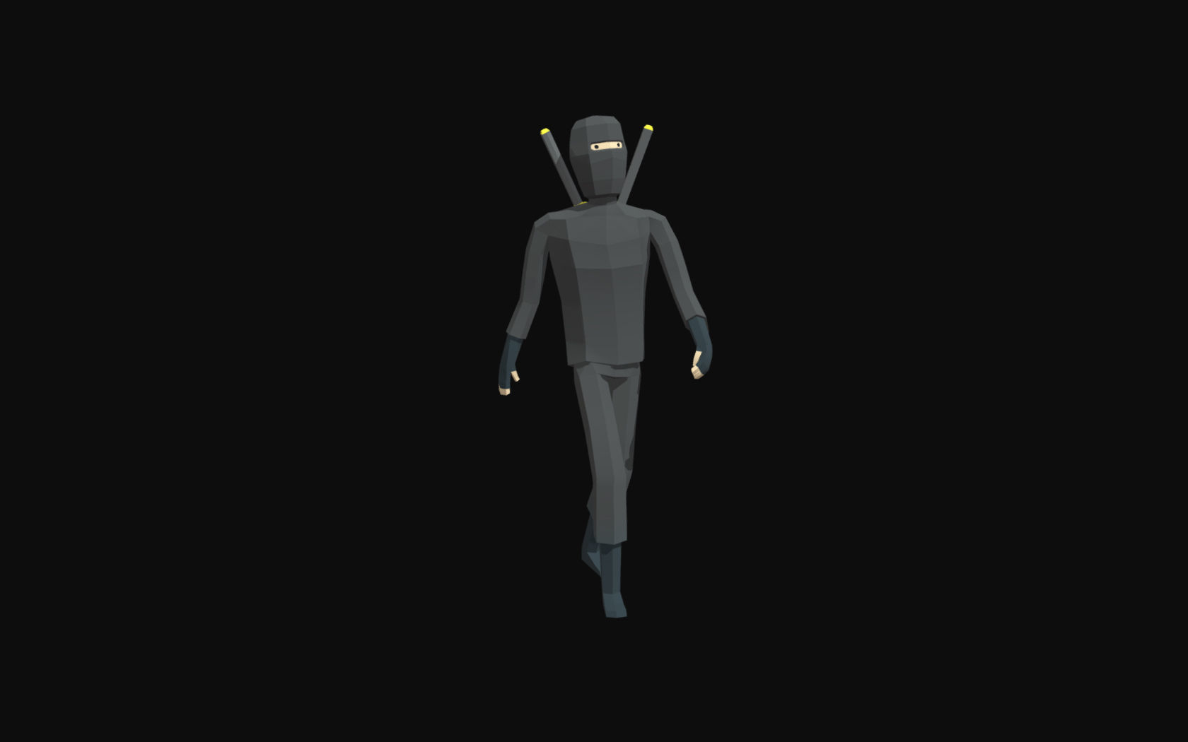LowPoly Ninja Low-poly 3D model_2